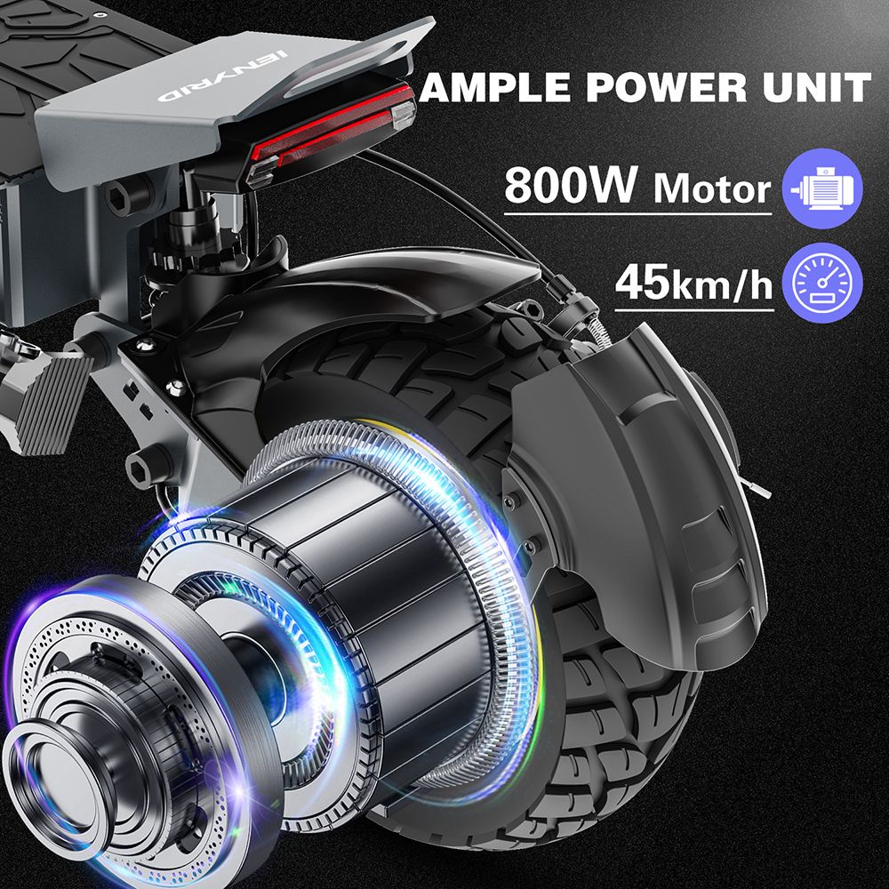 iENYRID S1 Electric Scooter, 250W Motor, 48V 15Ah Battery, 10 inch Off-road Tires, 25km/h Max Speed, 40km Range, Dual Disc Brakes, Front & Rear Hydraulic Spring Suspension, LCD Display