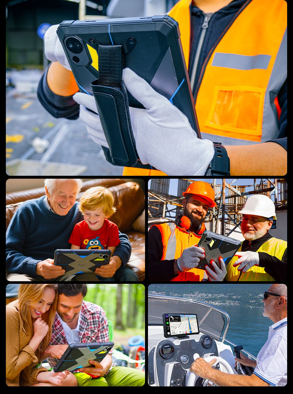 FOSSiBOT DT3 5G Rugged Tablet, Android 15, 10,4 Zoll 1200x2000 Display, 12GB RAM 256GB ROM, WiFi 6, 21560mAh Akku 66W Schnellladung, 64MP+32MP Kamera, LED-Taschenlampe, NFC, GPS/GALILEO/GLONASS/QZSS/BEIDOU/NavIC, Fingerabdruck- & Face ID-Entsperrung - Grau