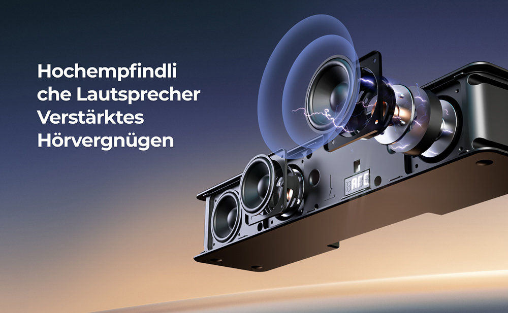 Ultimea Poseidon M4T 5.1 Soundbar + 1 Paar * Steady 300 Lautsprecherständer, Dolby Atmos, 450 W Spitzenleistung, einstellbarer Surround-Pegel