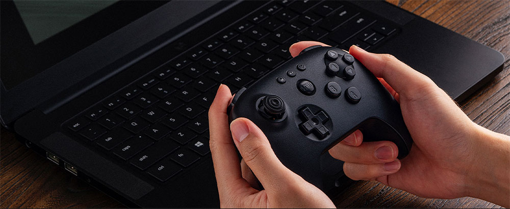 8BitDo 64 Bluetooth Game Controller for Analogue 3D, Switch 1/2, Windows, Android - Black