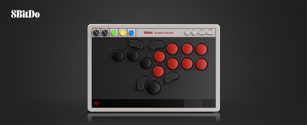 8BitDo Arcade Controller, Compatible with Switch and Windows, Dynamic Button Layout, Leverless, Ultimate Precision, Sleek and Smudge-resistant