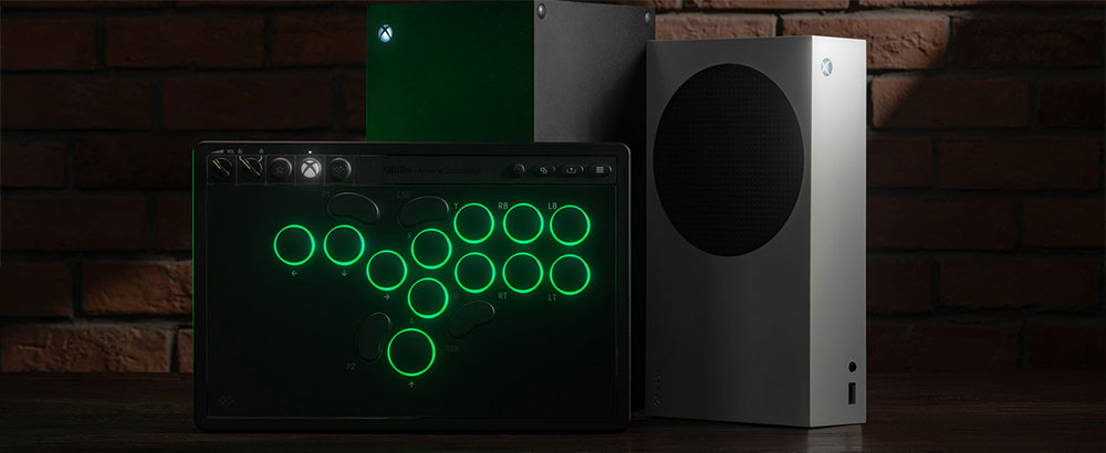 8BitDo Arcade Controller for Xbox, Compatible with Xbox Series X|S, Xbox One and Windows, RGB Light Ring, 4ms Wired Latency