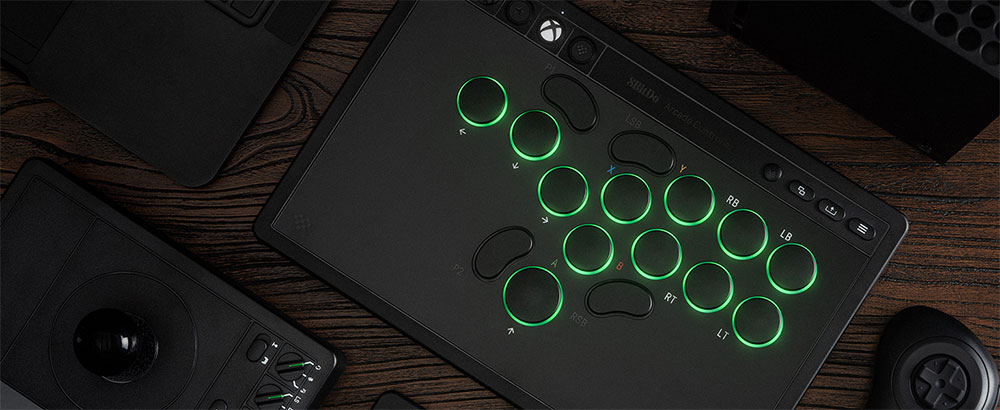 8BitDo Arcade Controller for Xbox, Compatible with Xbox Series X|S, Xbox One and Windows, RGB Light Ring, 4ms Wired Latency