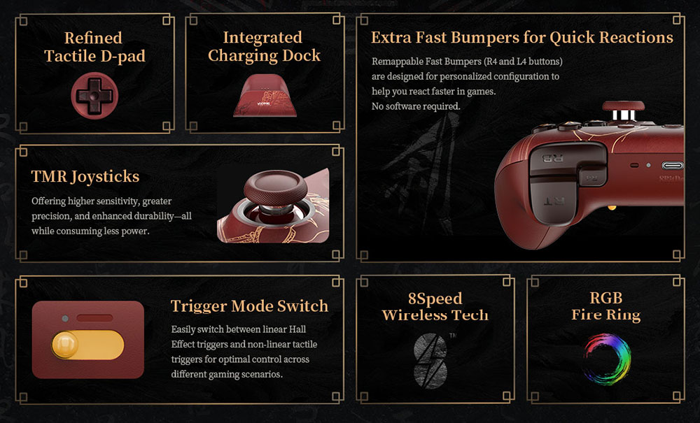 8BitDo Ultimate 2 Wireless Gaming Controller WUCHANG: Fallen Feathers, Compatible with Windows & Android