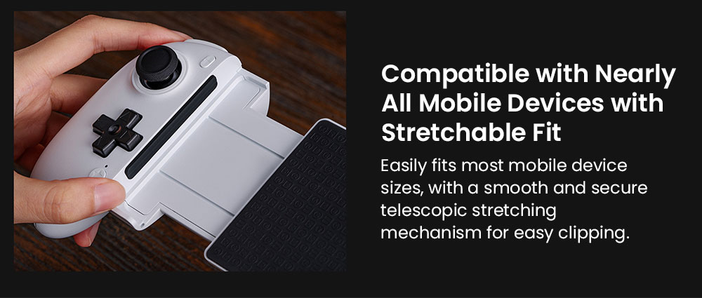 8Bitdo Ultimate Mobile Gaming Controller Xbox Edition, Compatible with iOS & Android, Suitable for phones 100–170mm in length- White