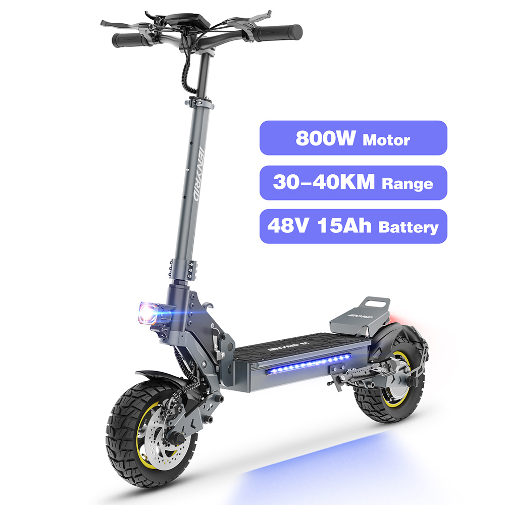iENYRID S1 Electric Scooter, 250W Motor, 48V 15Ah Battery, 10 inch Off-road Tires, 25km/h Max Speed, 40km Range, Dual Disc Brakes, Front & Rear Hydraulic Spring Suspension, LCD Display