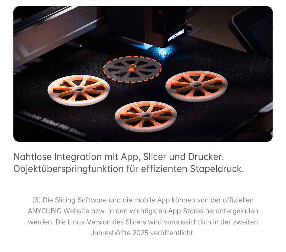 Anycubic Kobra 3 V2 Combo 3D-Drucker, ACE Pro Multicolor, 720P-Kamera, 600 mm/s Geschwindigkeit, automatische Nivellierung, Filamenttrocknung, 255 x 255 x 260 mm