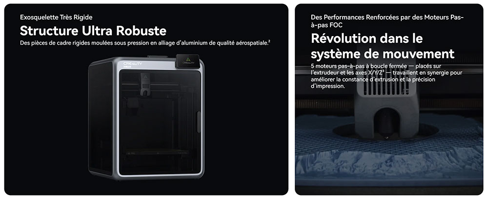 Imprimante 3D Creality K2 Pro Combo, système CFS, 300 x 300 x 300 mm