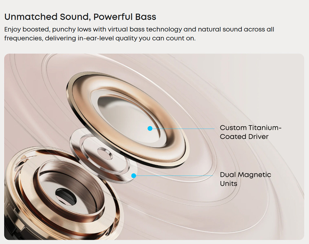 Anker Soundcore AeroClip Open-Ear Clip-On Earbuds, Snug and Secure, IPX4 Water-Resistant, Dynamic Voice Capture, Long-Lasting
Listening - Pink