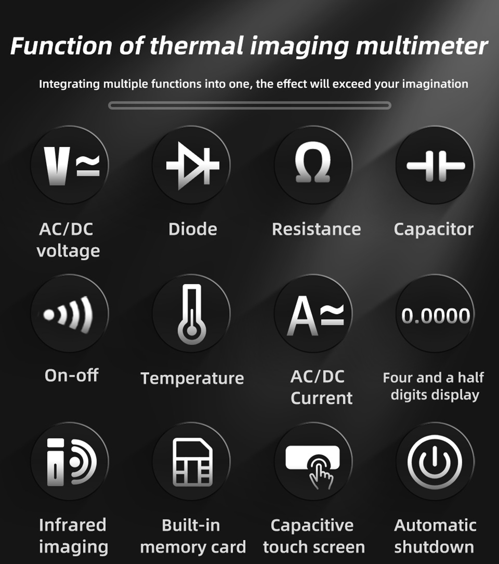 BSIDE SH9A Thermal Imager Multimeter, 3.98 inch Touchscreen, 15 Pseudo-color Modes, 320*428 Resolution