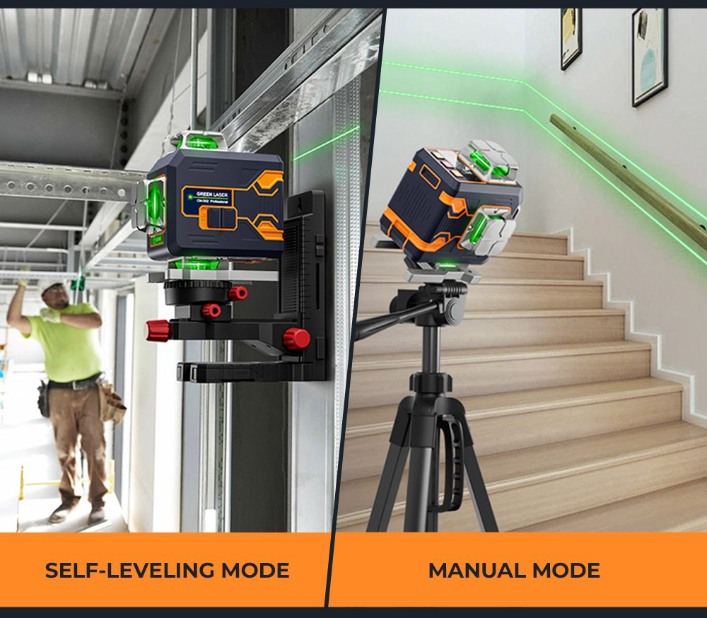 Refurbished CIGMAN CM-S02 4x360° 16 Lines Laser Level, APP Control, LCD Screen, 40H Ultra Running Time