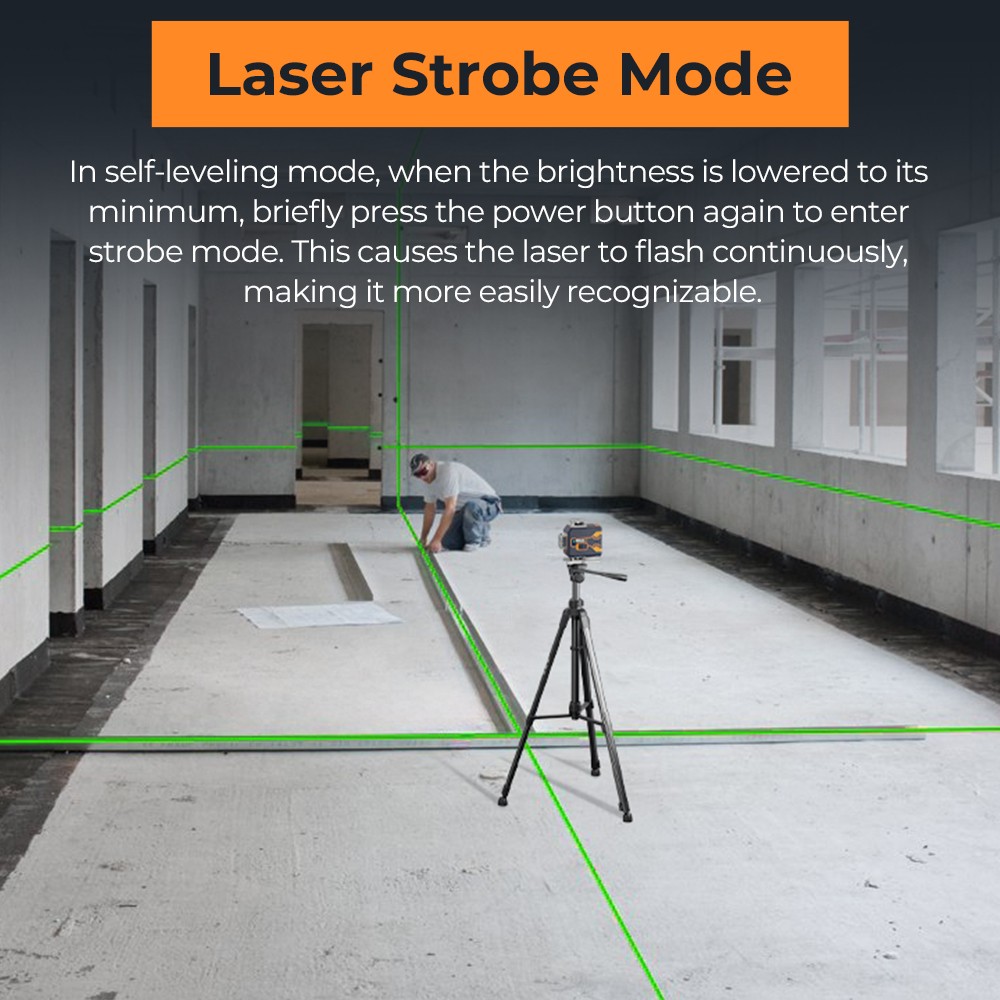 Refurbished CIGMAN CM-S02 4x360° 16 Lines Laser Level, APP Control, LCD Screen, 40H Ultra Running Time