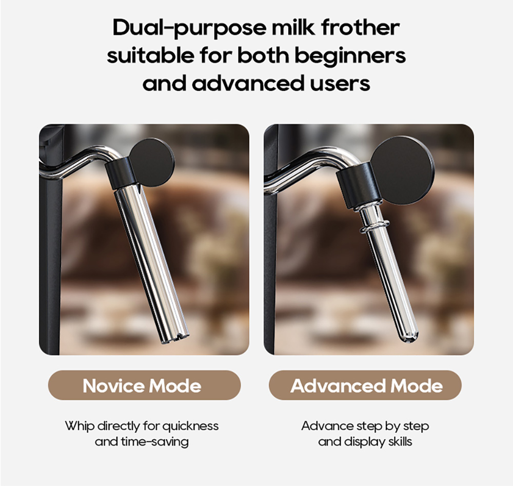 HIBREW H5A Félautomata kávégép, 1,2 literes víztartállyal, 15 bar nyomással és intelligens főzéssel