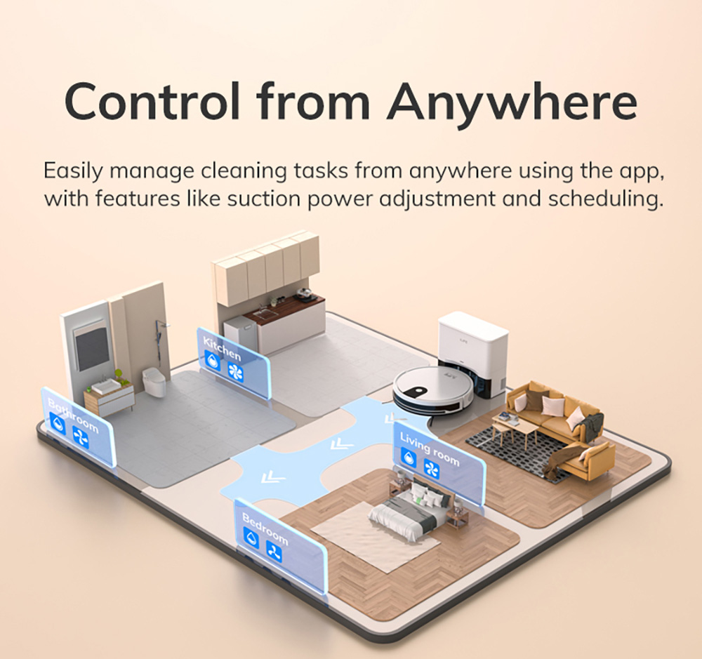 Refurbished ILIFE G9 Pro Robot Vacuum Cleaner, with Self-Emptying Station, Gyroscope Navigation, 3000Pa Suction, 100min Runtime, 2.5L Dust Bag, Plan/Edge/Spot/Max Mode, Support Alexa/Google Home, with Remote Control, White - EU Plug