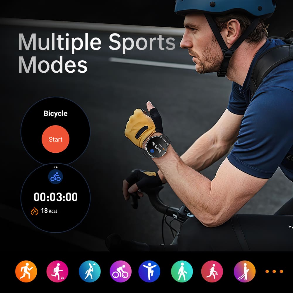 KUMI WATCH X3 Pro Smartwatch, 1.75 inch AMOLED Screen, 4G Calling, 4GB RAM 32GB Storage, 2MP Camera, GPS Positioning, Health Monitoring, Multiple Sports Modes - Grey