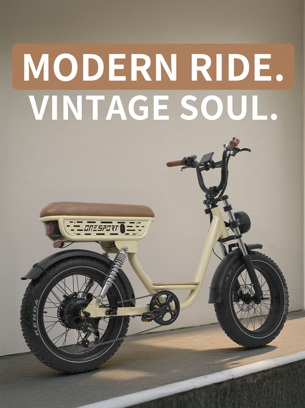 Vélo électrique Onesport W77, moteur 500 W, batterie 48 V 18 Ah, pneus 20 x 4 pouces, vitesse maximale 25 km/h, autonomie 90 km, frein hydraulique, double suspension, Shimano 7 vitesses