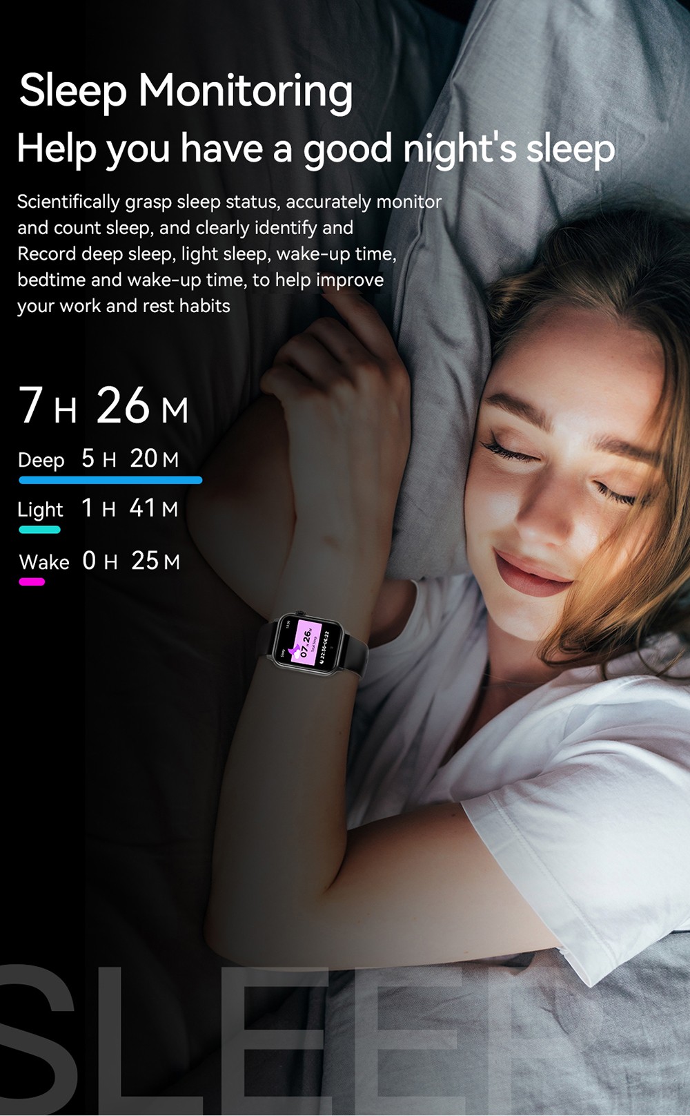 SENBONO JX633 Smartwatch, 1.83 inch Screen, IP68 Waterproof, 600mAh Battery, 100+ Sports Modes, Bluetooth Calling, Sleep Monitoring - Golden