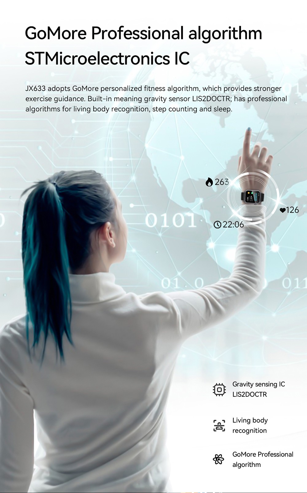 SENBONO JX633 Smartwatch, 1.83 inch Screen, IP68 Waterproof, 600mAh Battery, 100+ Sports Modes, Bluetooth Calling, Sleep Monitoring - Golden