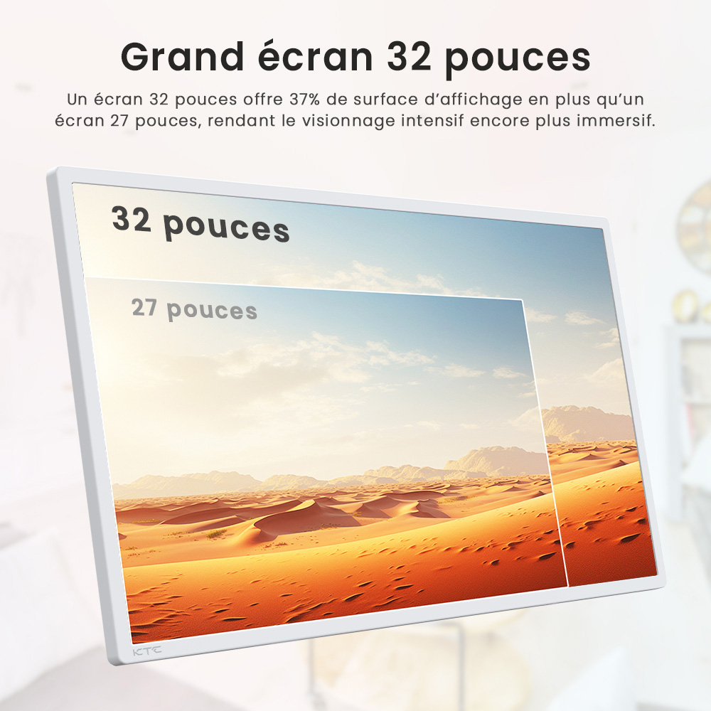 Moniteur mobile KTC A32Q7 Pro, écran tactile 4K 32'', WiFi6, Android 13, RK3588S 8 cœurs, certification Google EDLA, batterie 9500 mAh, 8 Go de RAM 128 Go de ROM, angles réglables, 1 * HDMI 2.0, 1 * USB 3.0, 1 * USB 2.0
