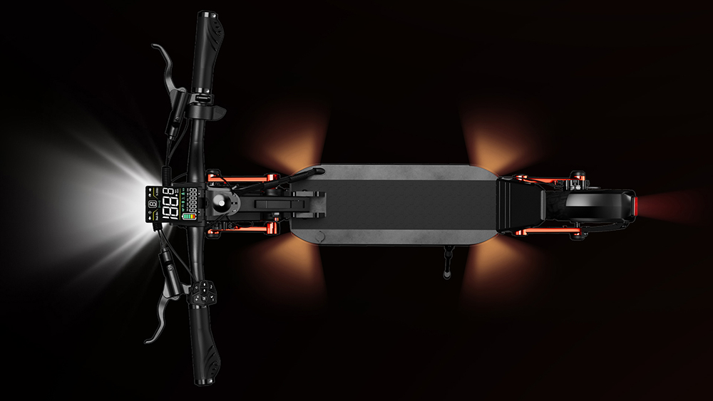 Joyor S10-S-Z Elektroroller, 60 V 18 Ah Akku, 1000 W Dual-Motor, 65 km/h Höchstgeschwindigkeit, 70-85 km maximale Fahrtstrecke, Schwarz