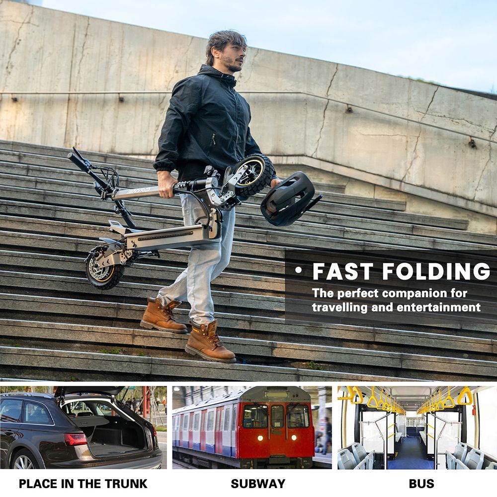 iENYRID S1 Electric Scooter, 250W Motor, 48V 15Ah Battery, 10 inch Off-road Tires, 25km/h Max Speed, 40km Range, Dual Disc Brakes, Front & Rear Hydraulic Spring Suspension, LCD Display