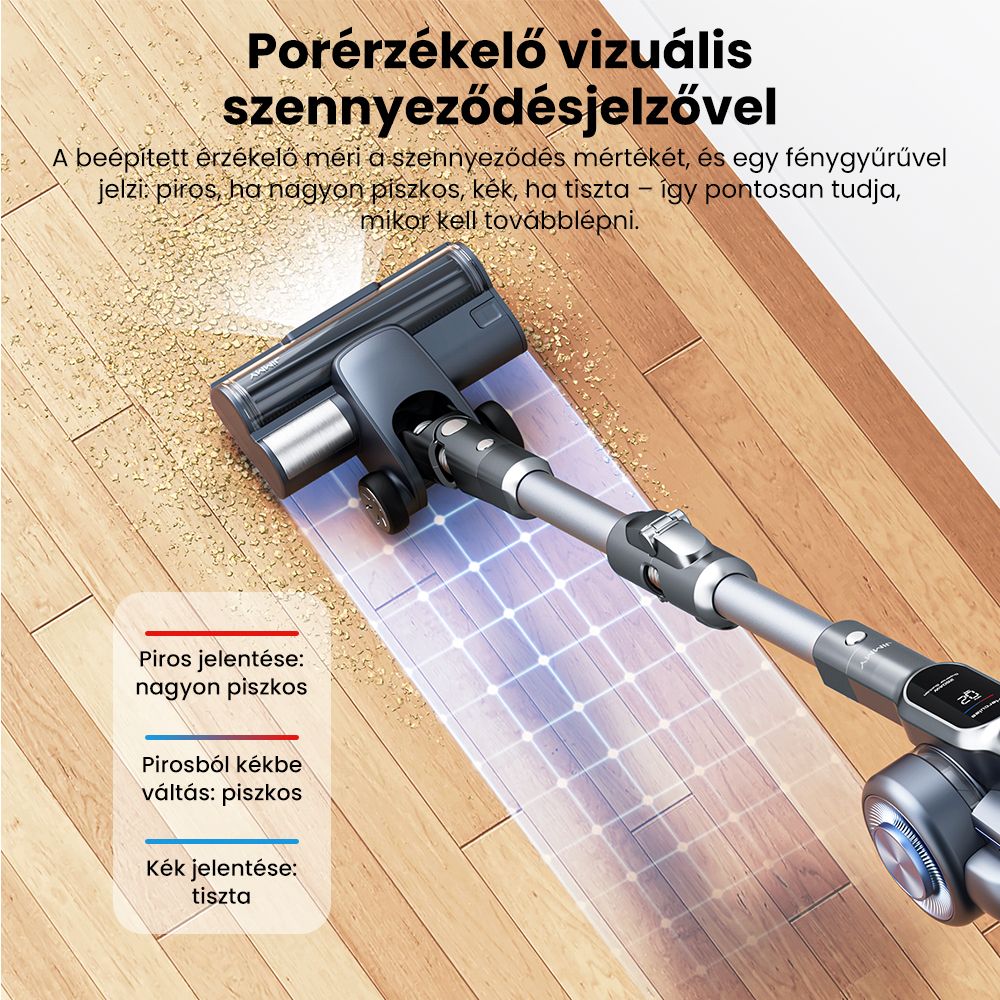 JIMMY H11 Pro akkus porszívó, 700 W/260 AW szívóteljesítmény, 90 perc üzemidő, rugalmas mentőcső, 7 tisztítóeszköz, LED kijelző, szőnyegekhez/kemény padlókhoz - sötétszürke