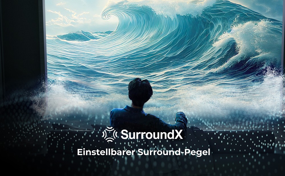 Ultimea Poseidon M4T 5.1 Soundbar + 1 Paar * Steady 300 Lautsprecherständer, Dolby Atmos, 450 W Spitzenleistung, einstellbarer Surround-Pegel