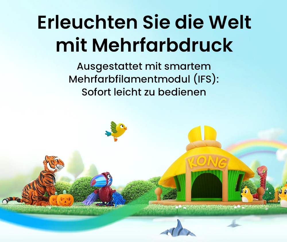 Flashforge AD5X 3D-Drucker, intelligenter 4-Farben-Druck, 600 mm/s Maximalgeschwindigkeit, 220×220×220mm