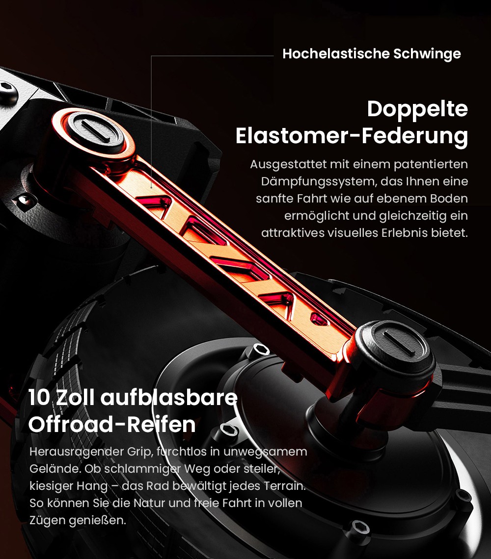 Joyor S10-S-Z Elektroroller, 60 V 18 Ah Akku, 1000 W Dual-Motor, 65 km/h Höchstgeschwindigkeit, 70-85 km maximale Fahrtstrecke, Schwarz