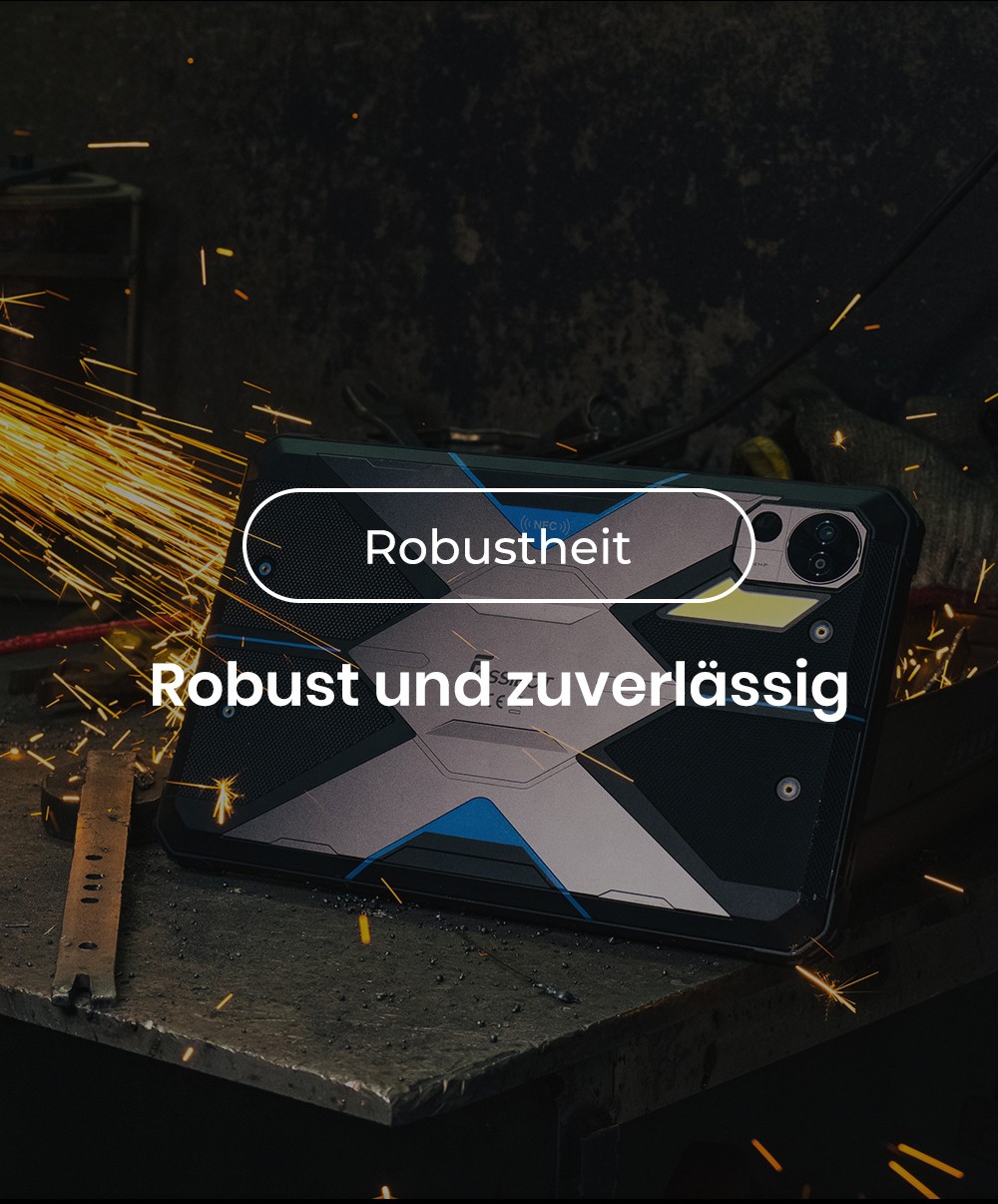 FOSSiBOT DT3 5G Rugged Tablet, Android 15, 10,4 Zoll 1200x2000 Display, 12GB RAM 256GB ROM, WiFi 6, 21560mAh Akku 66W Schnellladung, 64MP+32MP Kamera, LED-Taschenlampe, NFC, GPS/GALILEO/GLONASS/QZSS/BEIDOU/NavIC, Fingerabdruck- & Face ID-Entsperrung - Grau