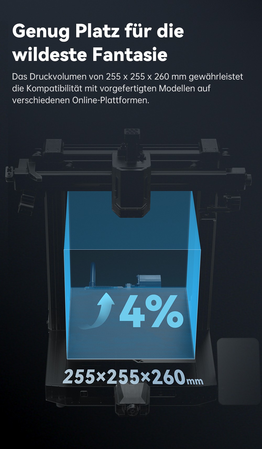 Anycubic Kobra 3 V2 Combo 3D-Drucker, ACE Pro Multicolor, 720P-Kamera, 600 mm/s Geschwindigkeit, automatische Nivellierung, Filamenttrocknung, 255 x 255 x 260 mm