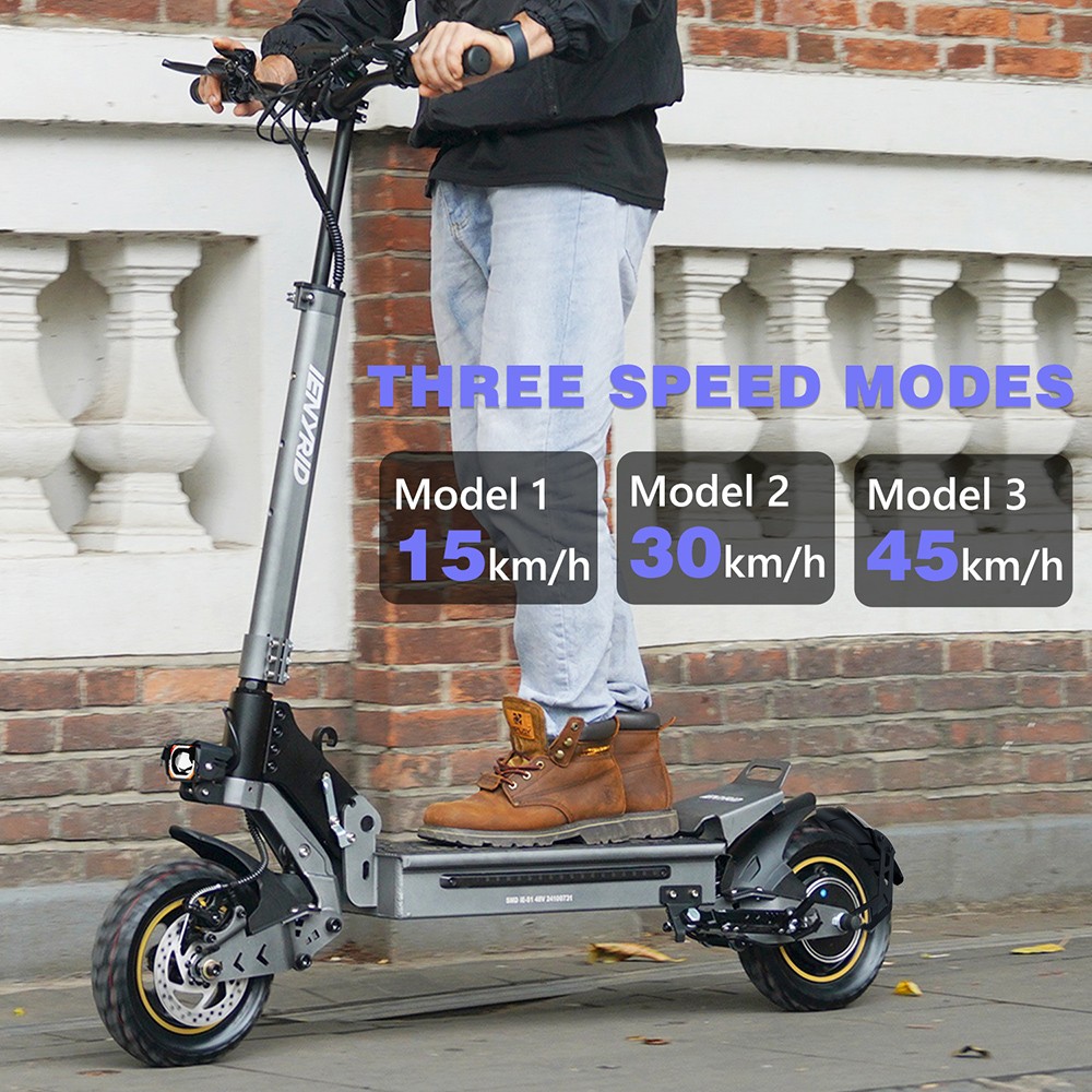 iENYRID S1 Electric Scooter, 250W Motor, 48V 15Ah Battery, 10 inch Off-road Tires, 25km/h Max Speed, 40km Range, Dual Disc Brakes, Front & Rear Hydraulic Spring Suspension, LCD Display