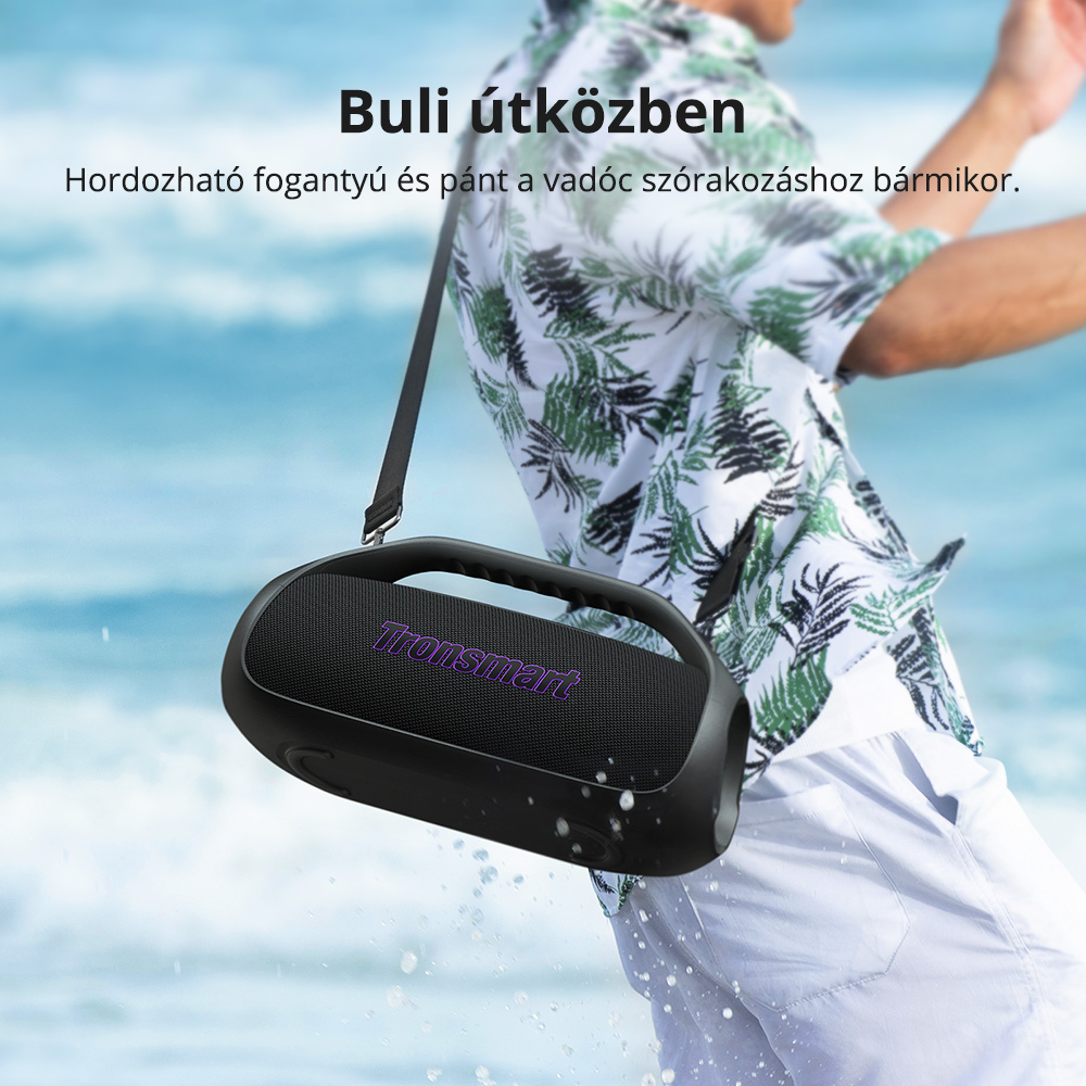 Tronsmart Bang 2 hordozható party hangszóró - fekete