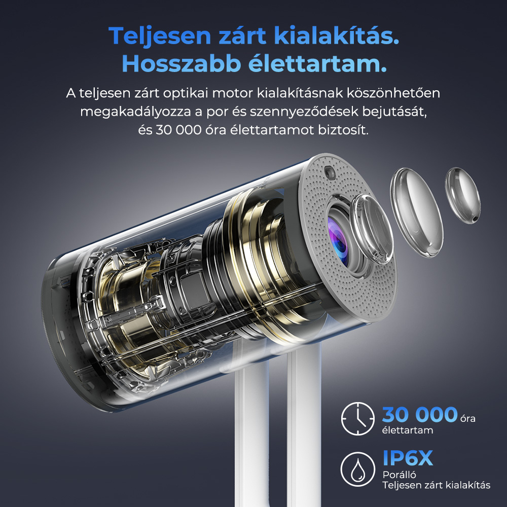 ETOE Starfish Plus projektor, beépített Google TV, 140°-os forgatás, natív 1080p, 300 ANSI, 4K dekódolás, érintős éjszakai fény, automatikus trapézkorrekció és autofókusz