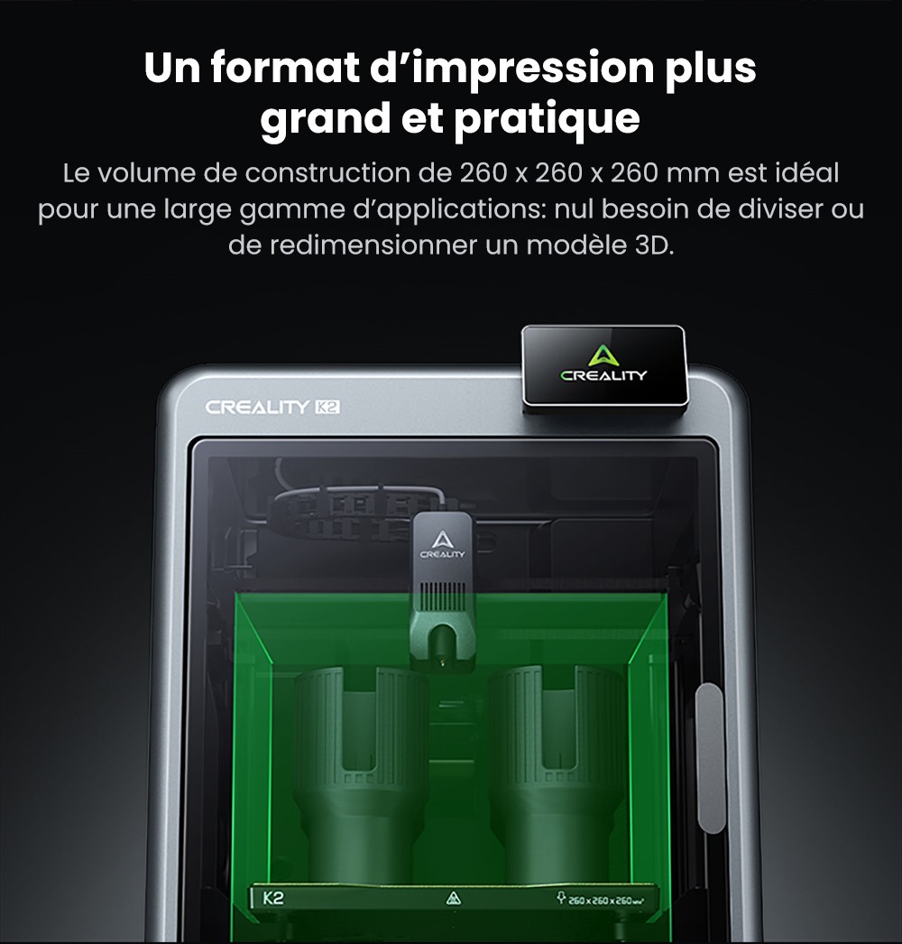 Creality K2 Combo Imprimante 3D, système CFS, 260*260*260mm