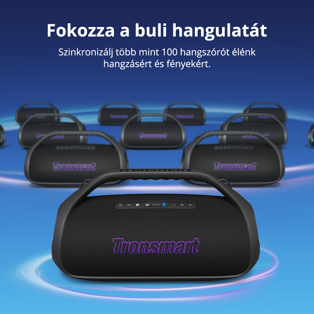Tronsmart Bang 2 hordozható party hangszóró - fekete