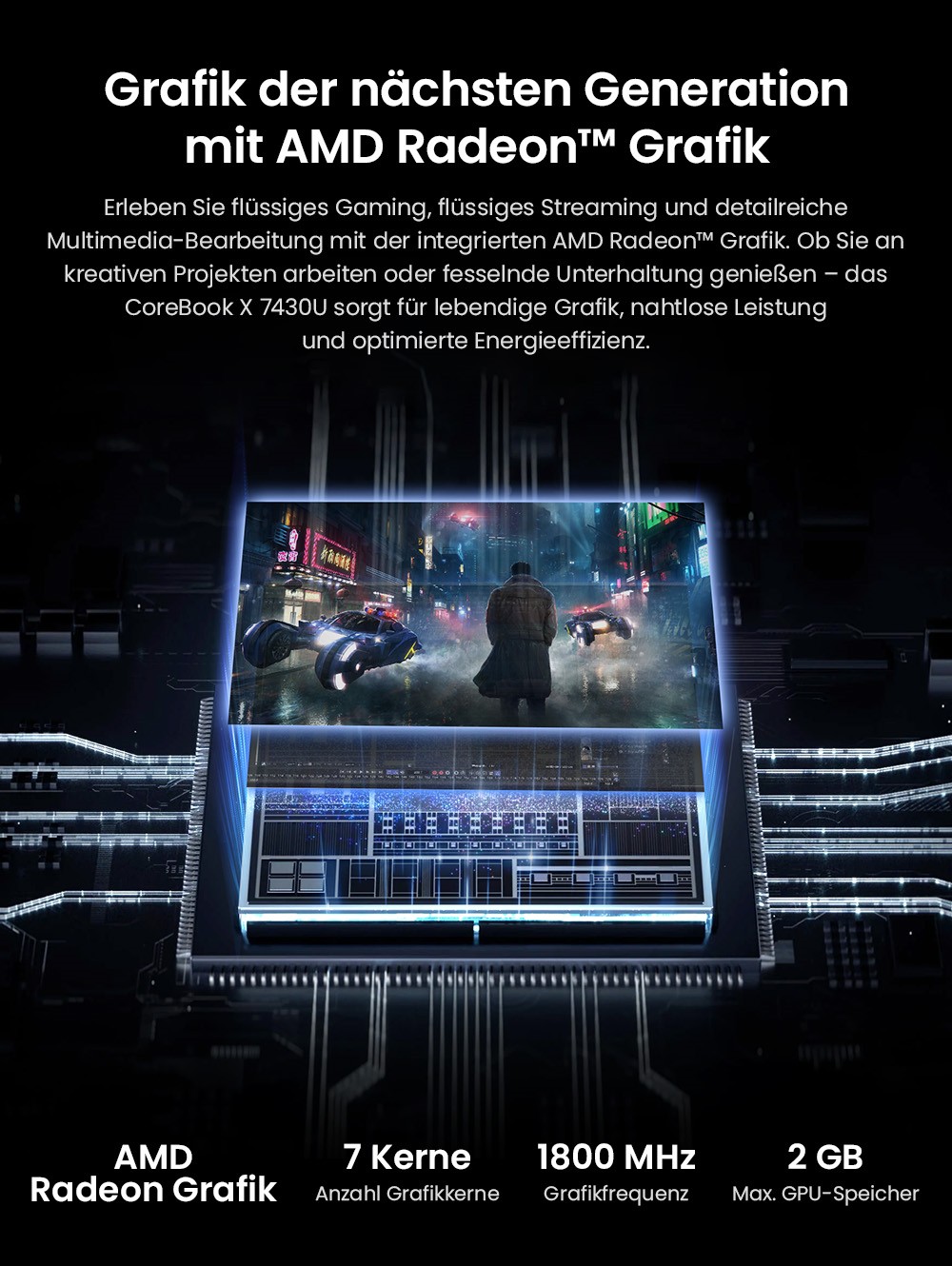 CHUWI CoreBook X Laptop, 14 Zoll 2160 x 1440 Display, AMD Ryzen 5 7430U 6 Kerne Max 4,3 GHz, 16 GB RAM 512 SSD, WiFi 6 Bluetooth 5.2, 4000 mAh Akku, Tastatur mit Hintergrundbeleuchtung, 1 * voll ausgestatteter Typ-C, 2 * USB 3.0, 1 * HDMI 1.4, 1 * TF-Kartensteckplatz, 1 * Kopfhöreranschluss