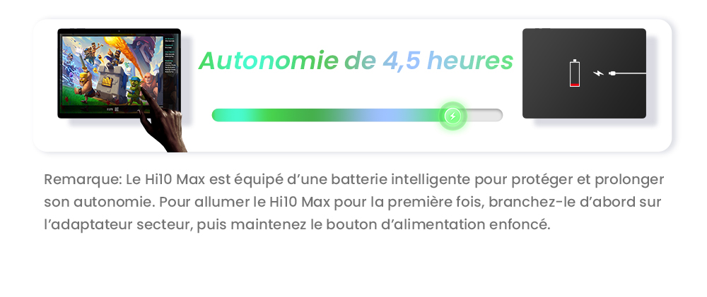 CHUWI Hi10 Max Tablette + clavier + Stylet, processeur Intel N150 4 cœurs à 3,6 GHz maximum, écran tactile 12,96 pouces, RAM 12 Go, SSD 512 Go, double écran 4K USB-C + Micro HDMI, Wi-Fi 6, 2 ports Type-C complets, 1 port USB 3.2, 1 prise audio