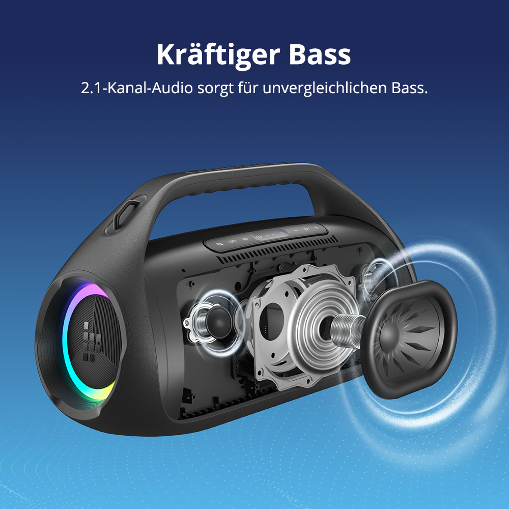 Tronsmart Bang 2 Tragbarer Partylautsprecher - Blau