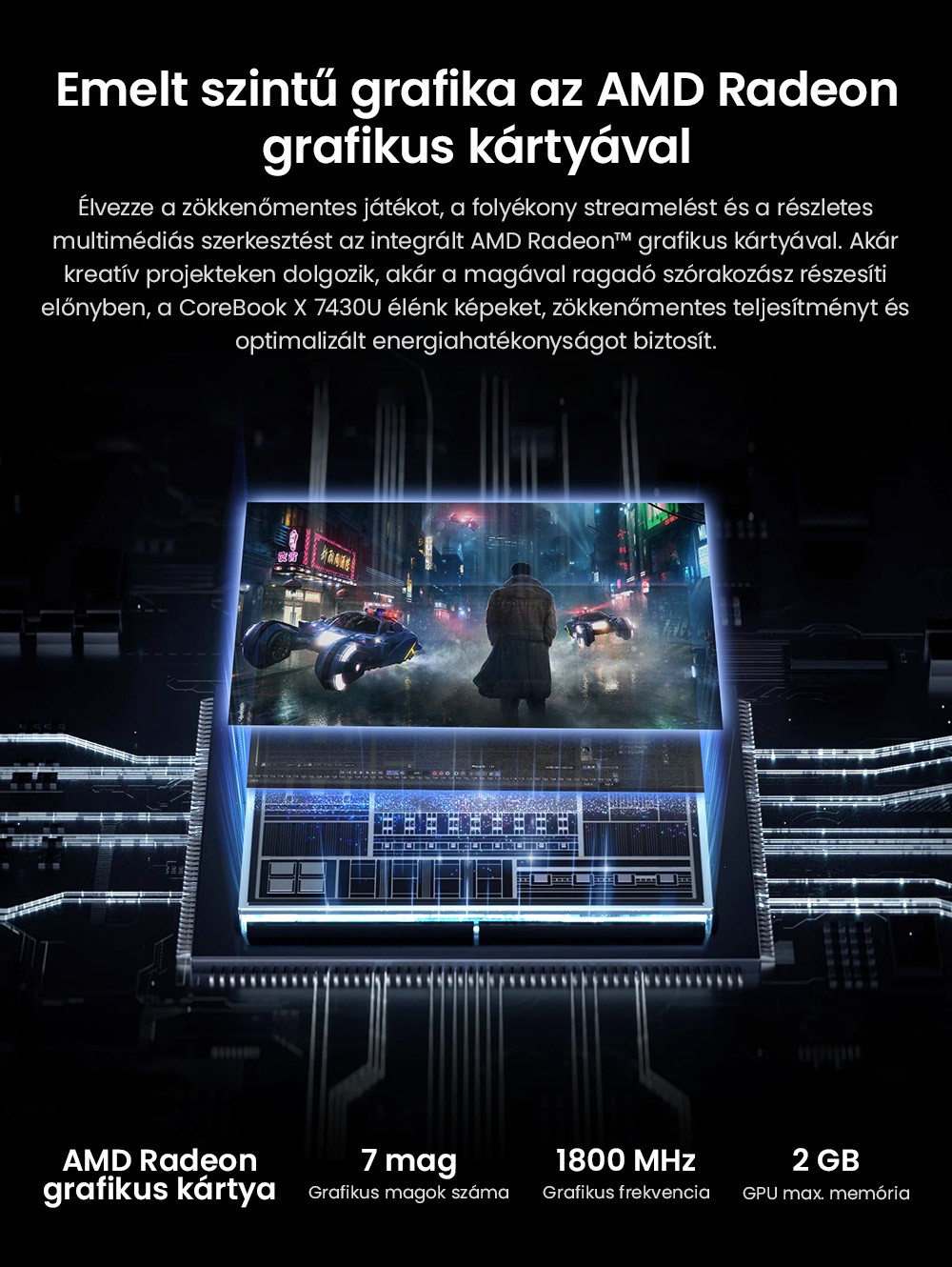 CHUWI CoreBook X Laptop, 14 hüvelykes 2160*1440 kijelző, AMD Ryzen 5 7430U 6 magos max. 4.3GHz, 16GB RAM 512 GB SSD, WiFi 6 Bluetooth 5.2, 4000mAh akkumulátor, háttérvilágításos billentyűzet, 1*Teljes funkcionalitású Type-C, 2*USB3.0, 1*HDMI 1.4, 1*TF kártyahely, 1*Fejhallgató jack