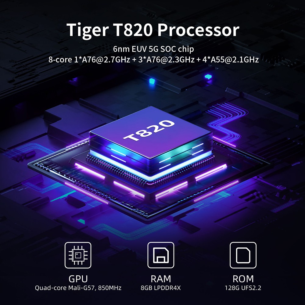 ANBERNIC RG476H AI Game Console, 4.7 inch 1280*960 120Hz Screen, Android 13, 8GB LPDDR4X RAM 128GB UFS2.2 Storage, 6 Hours of Playtime, Dual Stereo Speakers, 3D Hall Joystick - Indigo