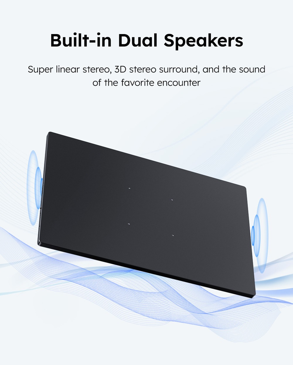 AOSIMAN P156QCC 15.6 inch Portable Monitor, 2560*1600, 100% sRGB, Dual Speakers, 1000:1 Contrast, 60Hz Refresh Rate, 2*Type-C, 1*Mini HDMI, 1*Headphone Jack