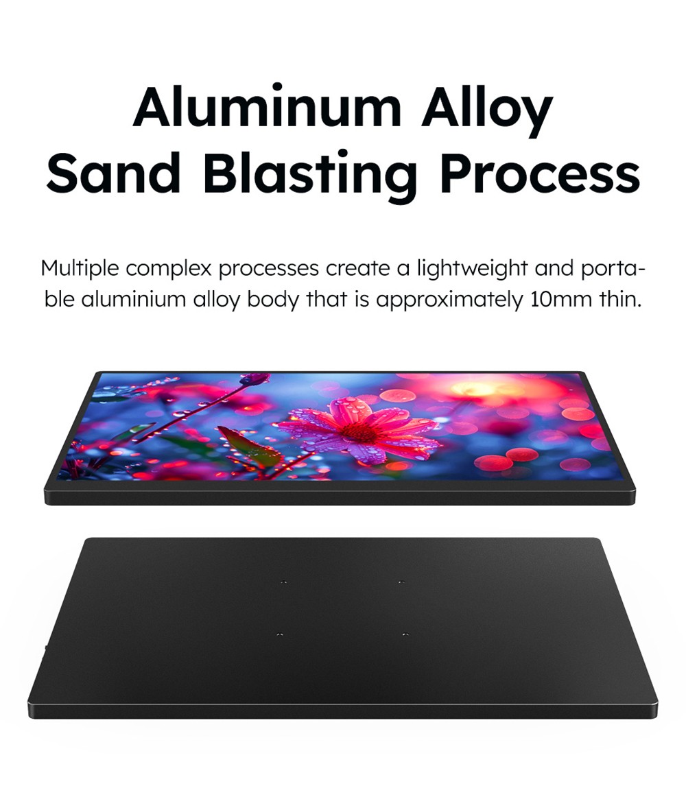 AOSIMAN P156QCC 15.6 inch Portable Monitor, 2560*1600, 100% sRGB, Dual Speakers, 1000:1 Contrast, 60Hz Refresh Rate, 2*Type-C, 1*Mini HDMI, 1*Headphone Jack