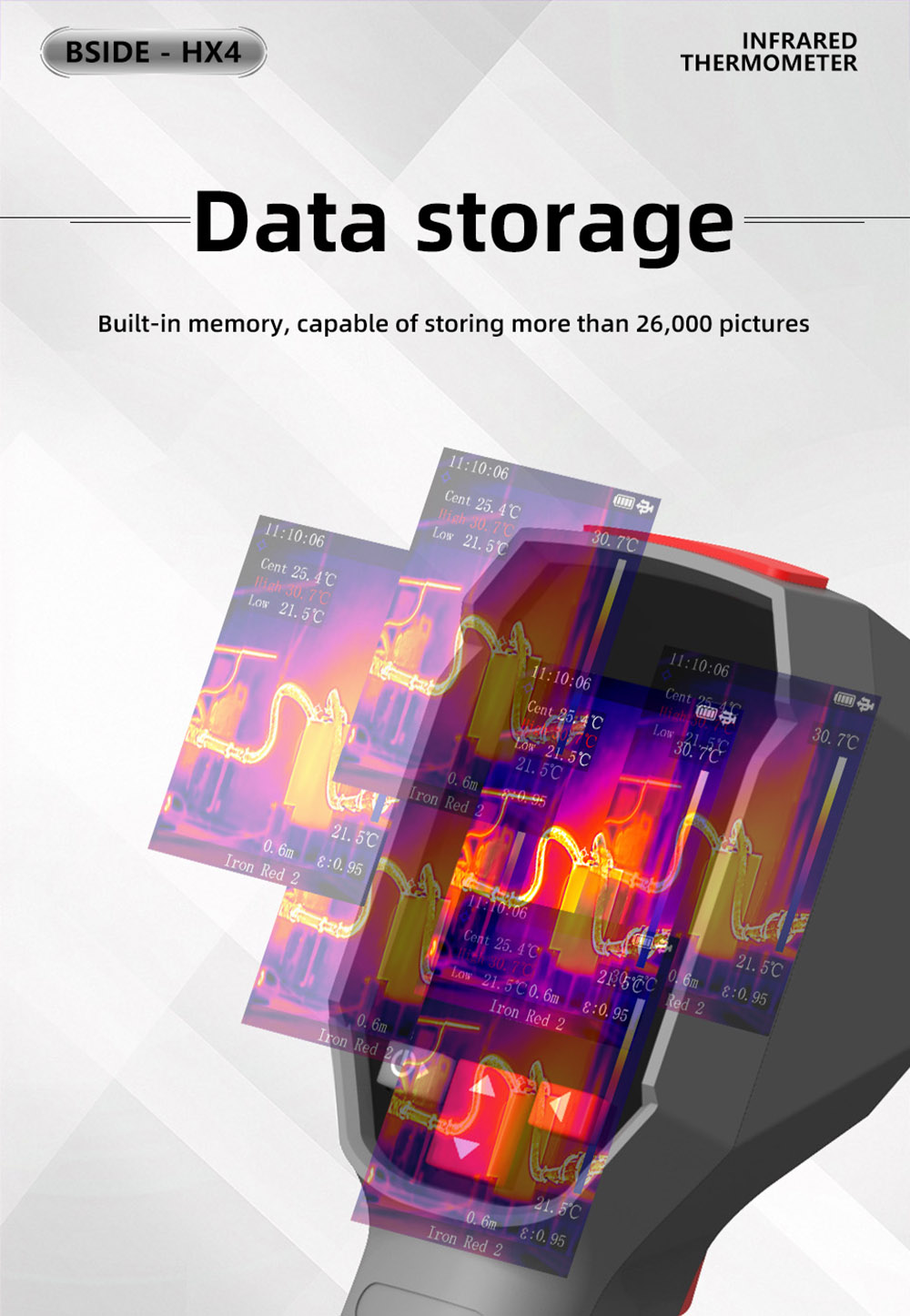 BSIDE HX4 High Definition Infrared Thermal Imaging Camera, 240x320 Pixels, 15 Pseudo-Color Modes, -20℃ - 550℃ Range, 2.4