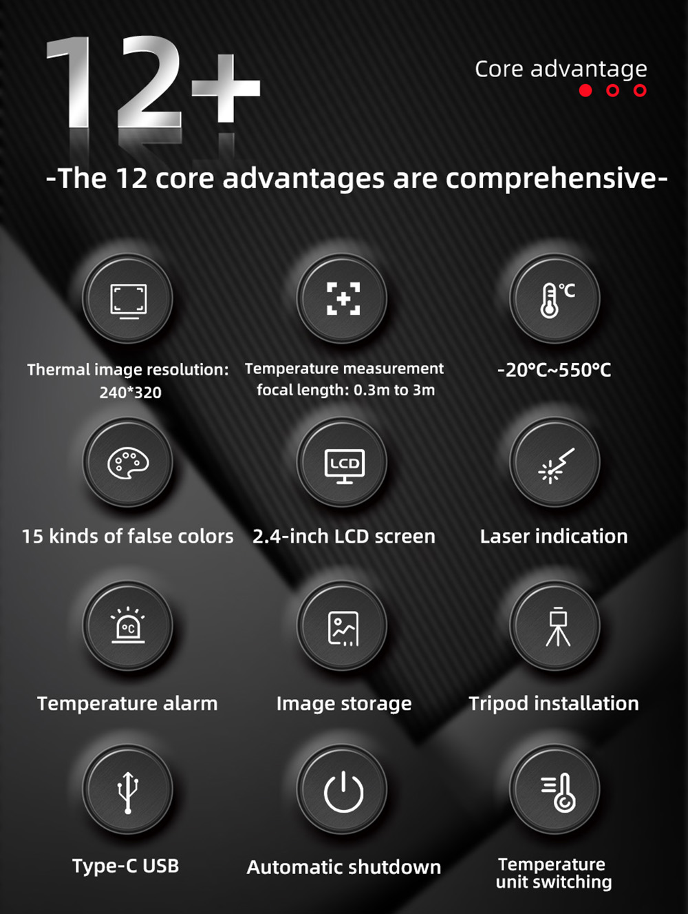 BSIDE HX4 High Definition Infrared Thermal Imaging Camera, 240x320 Pixels, 15 Pseudo-Color Modes, -20℃ - 550℃ Range, 2.4