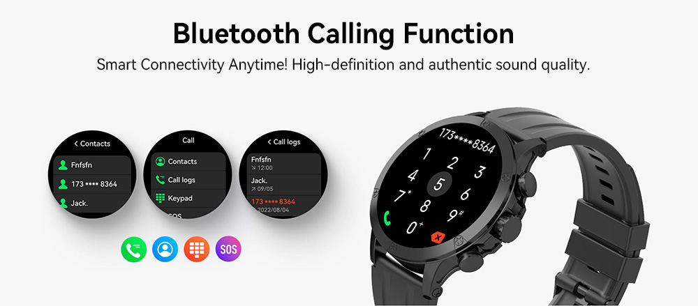 IMIKI XPLORER Pro Smartwatch, 1.6 inch AMOLED Screen, 450mAh Battery, 170+ Sports Modes, Heart Rate, SpO2 & Sleep Monitoring, Bluetooth Calling, 1ATM Water Resistant, 100+ Watch Faces