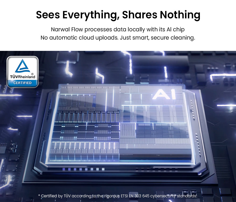 Narwal Freo Flow Ultra Robot Vacuum, 22000Pa Hyper Suction, Real-Time Self-Cleaning, AI-Powered Obstacle Avoidance, Ideal for Pet Hair and Hard Floor - White