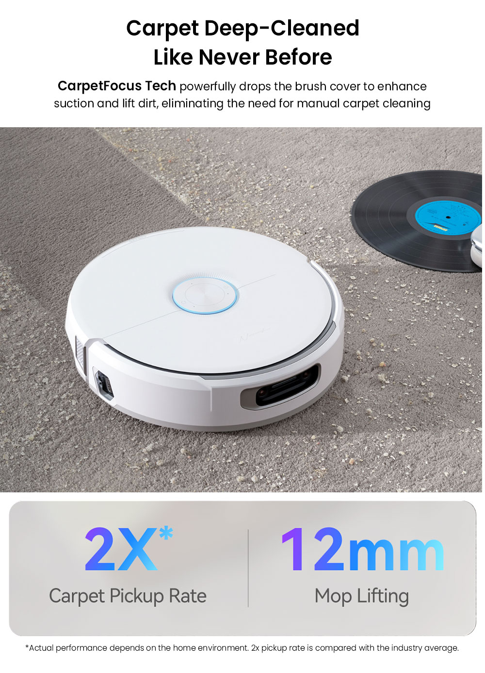 Narwal Freo Flow Ultra Robot Vacuum, 22000Pa Hyper Suction, Real-Time Self-Cleaning, AI-Powered Obstacle Avoidance, Ideal for Pet Hair and Hard Floor - White