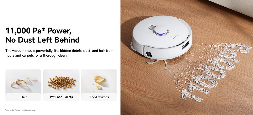 Narwal Freo X10 Pro robotporszívó, gubancmentes robotfelmosó, 8500 Pa erős szívás, önürítő, automatikus felmosómosás, automatikus szárítás, akadálykerülés, ideális háziállatok szőréhez és kemény padlóhoz - fehér