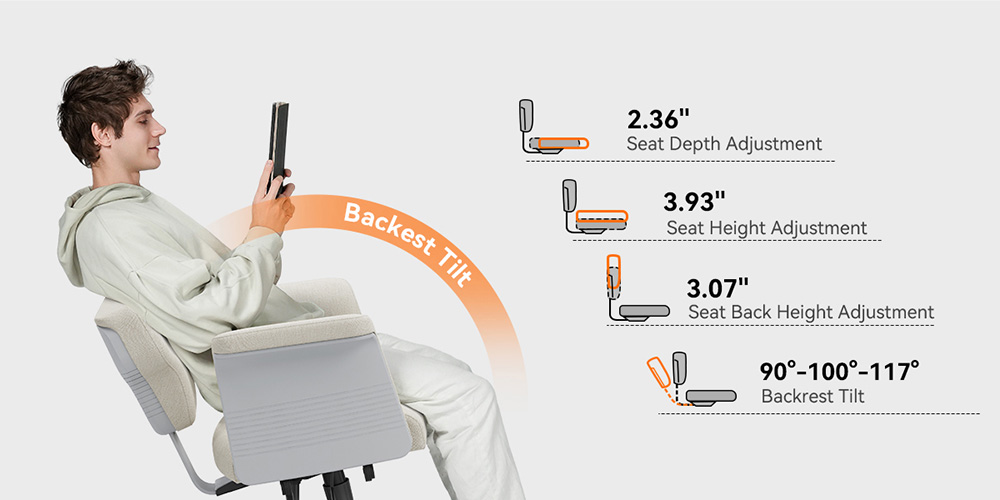 Newtral FF-A Freedom-X Multi-Posture Chair with Armrest - Apricot